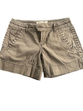 BKE green khaki shorts ladies cargo retro cotton size 29 utility tomboy boho